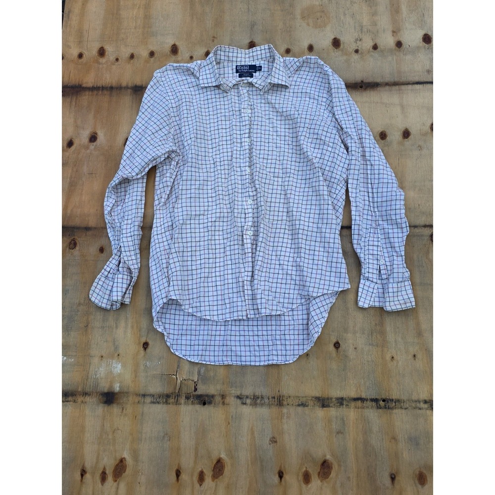 Vtg Polo Ralph Lauren Shirt Mens XL Regent Plaid Button Down Long Sleeve